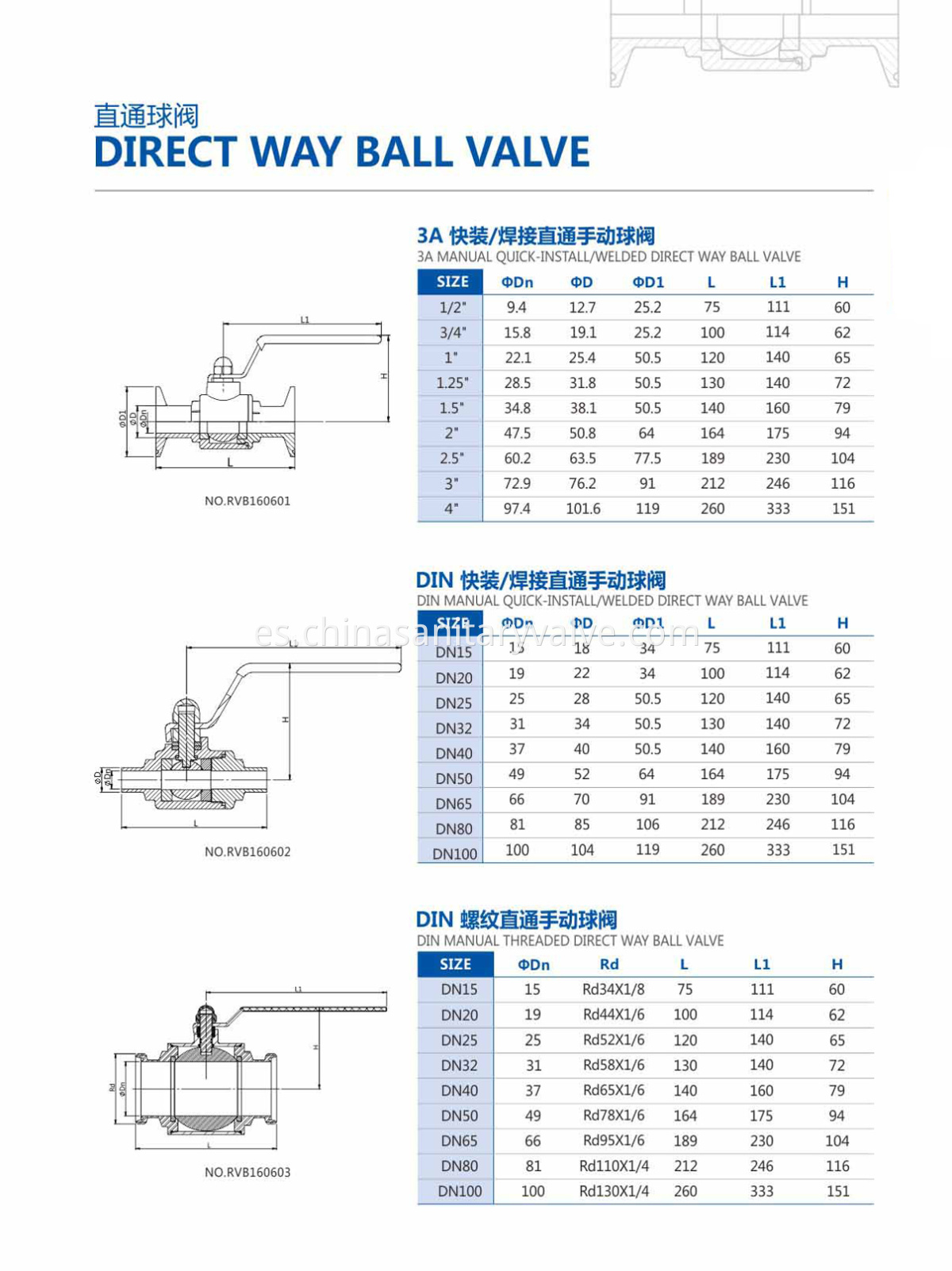 Sanitary 2Way Ball Valve